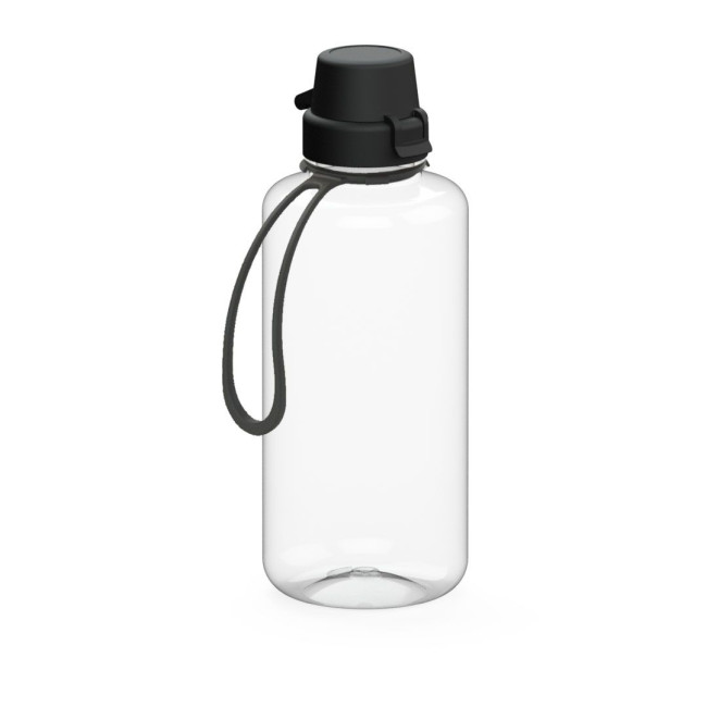 Custom Printed Drink bottle "School" clear-transparent incl. strap, 1.0 l - Image 3