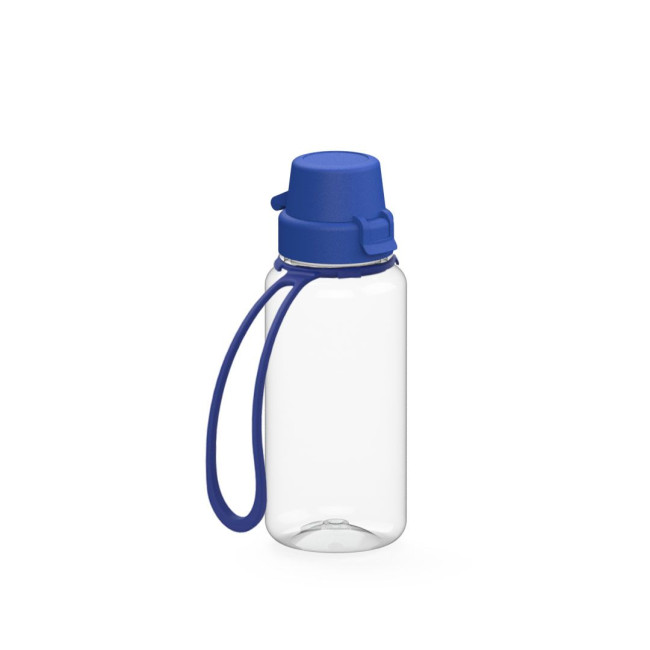 Custom Printed Drink bottle "School" clear-transparent incl. strap, 0.4 l - Image 1