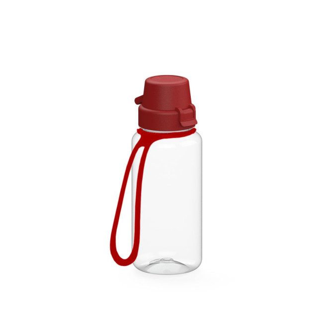 Custom Printed Drink bottle "School" clear-transparent incl. strap, 0.4 l - Image 2