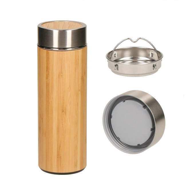 Custom Printed Vacuum flask "Bambus", small