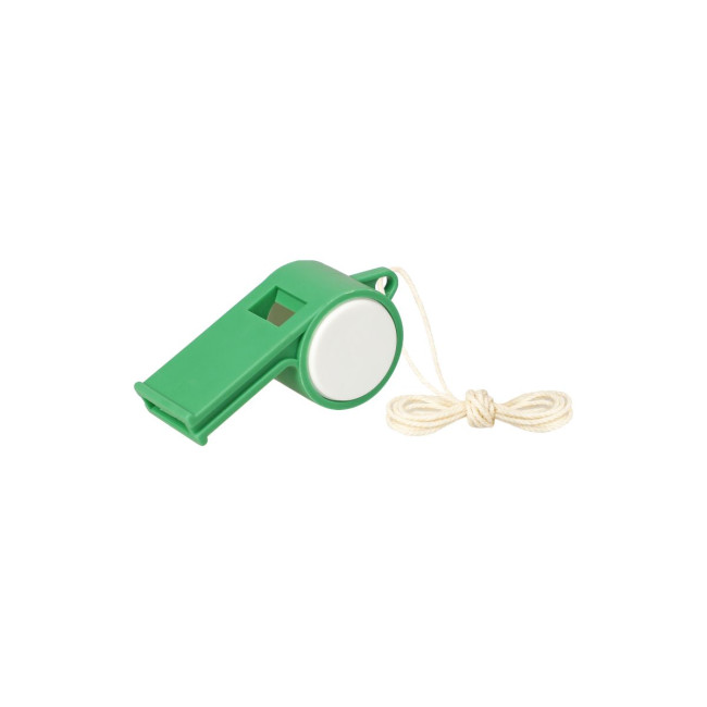 Custom Printed Whistle "Sport" with cord, duo-colour - Image 2