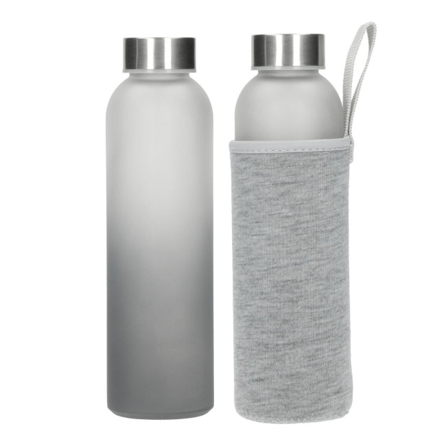 Custom Printed Glass bottle with case "Iced", 0.45 l