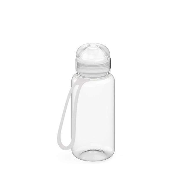 Custom Printed Drink bottle "Sports" clear-transparent incl. strap 0.4 l - Image 1