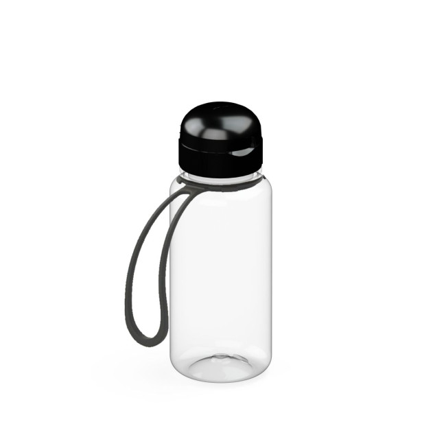 Custom Printed Drink bottle "Sports" clear-transparent incl. strap 0.4 l - Image 3