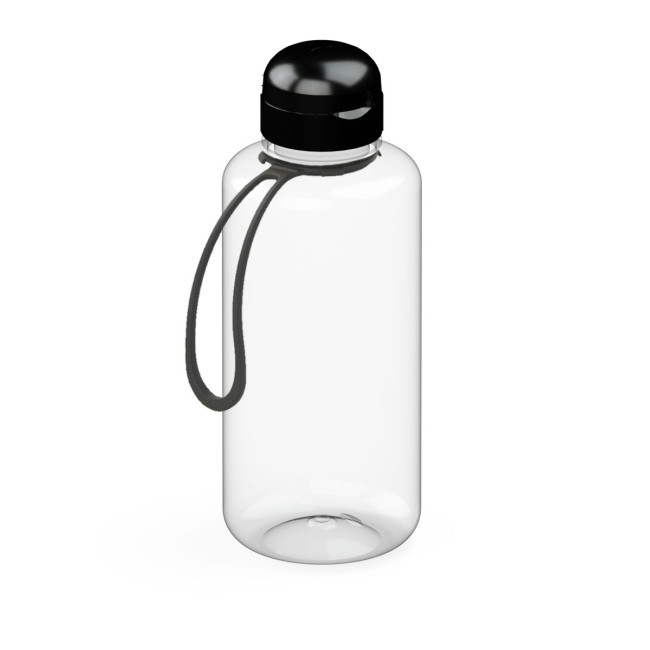 Custom Printed Drink bottle "Sports" clear-transparent incl. strap 1.0 l - Image 1