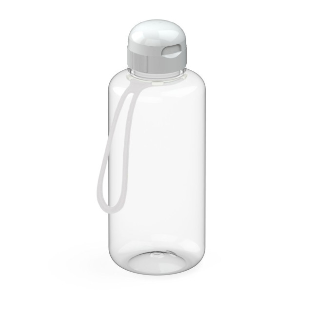 Custom Printed Drink bottle "Sports" clear-transparent incl. strap 1.0 l - Image 2