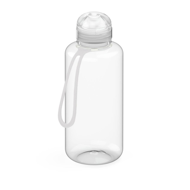 Custom Printed Drink bottle "Sports" clear-transparent incl. strap 1.0 l - Image 3