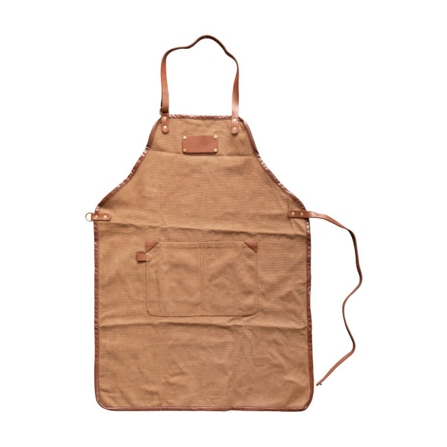 Custom Printed Brown Deluxe Apron