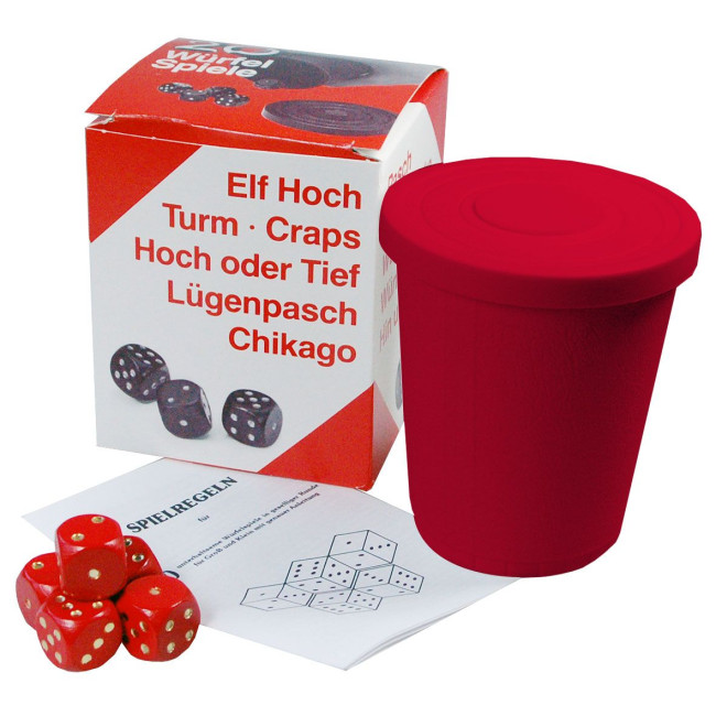 Custom Printed Dice cup "Combi" with 5 dice - Image 4