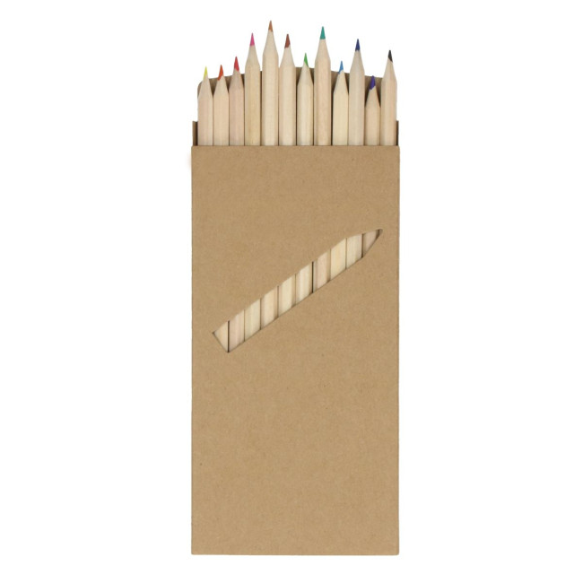 Custom Printed Coloured pencil set "Nature 12" long