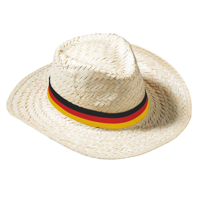 Custom Printed Straw hat "Texas" Germany