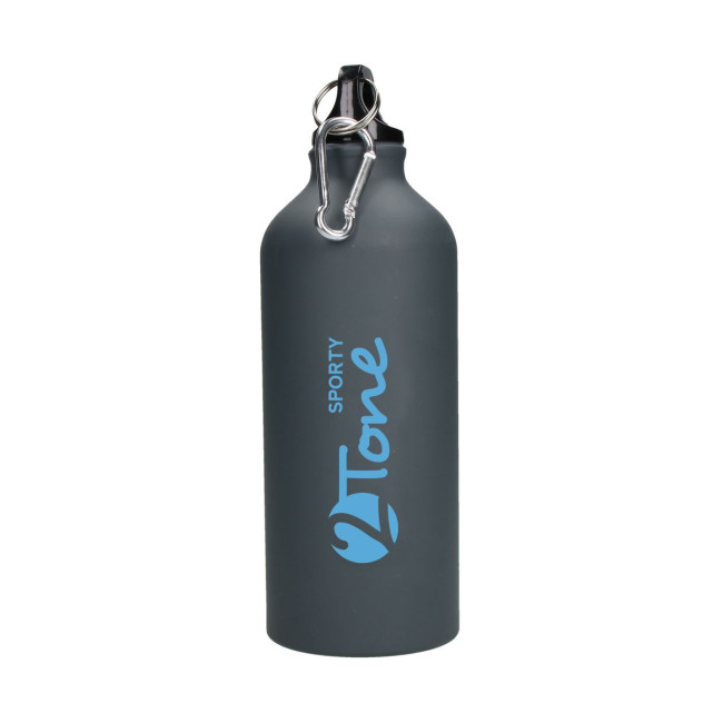 Custom Printed Aluminium Bottle "Sporty-2Tone" gungrey 0.6 l - Image 1