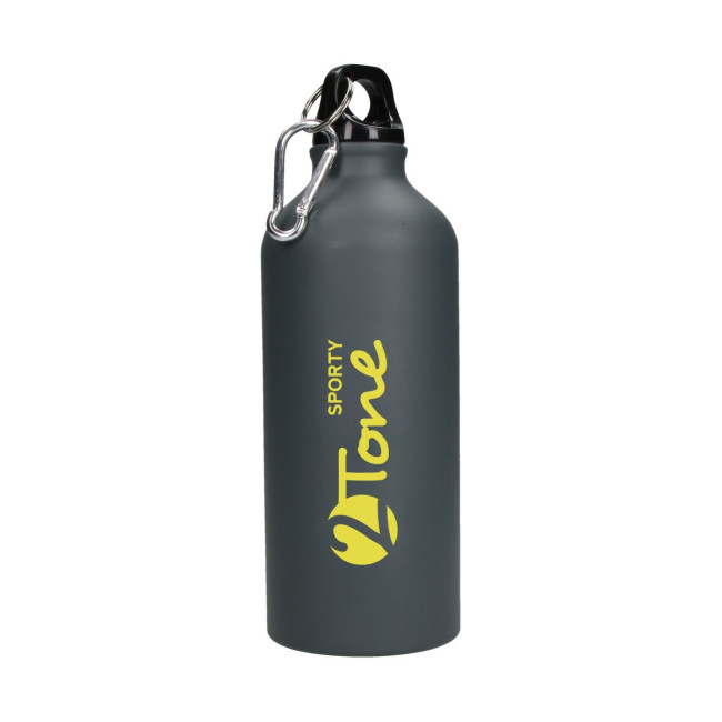 Custom Printed Aluminium Bottle "Sporty-2Tone" gungrey 0.6 l - Image 2