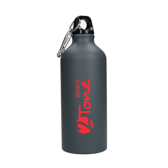 Custom Printed Aluminium Bottle "Sporty-2Tone" gungrey 0.6 l - Image 3