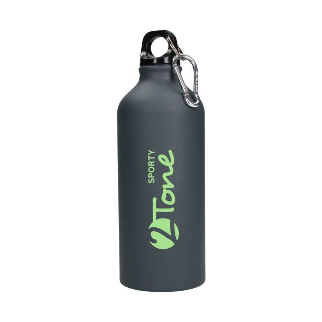 Custom Printed Aluminium Bottle "Sporty-2Tone" gungrey 0.6 l - Image 4