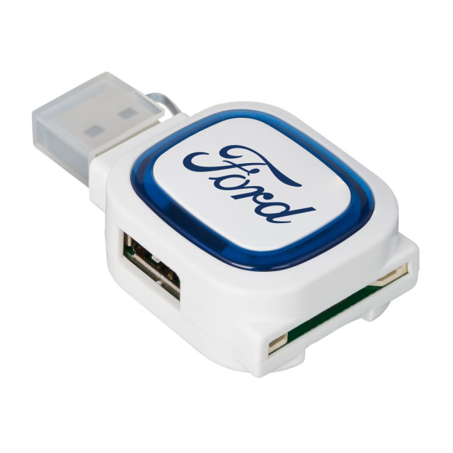 Custom Printed 2-Port USB Hub & Card Reader - Image 7