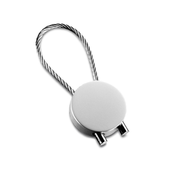 Custom Printed Cable Metal Keyring - Image 1