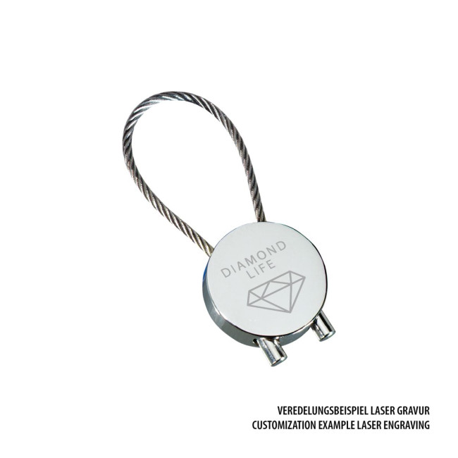 Custom Printed Cable Metal Keyring - Image 5