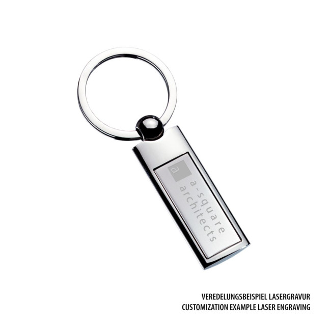 Custom Printed Pendant Metal Keyring - Image 2