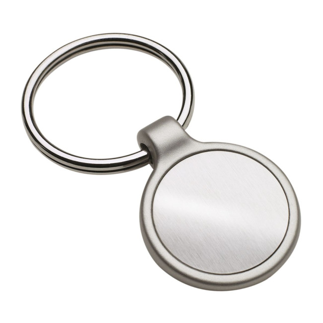 Custom Printed Round Metal Keyring - Image 1