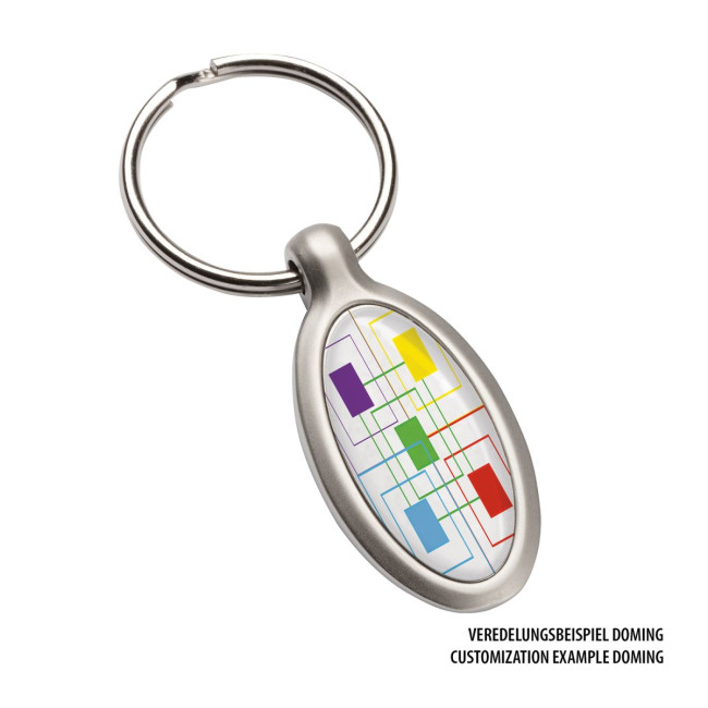 Custom Printed Ellipse Metal Keyring - Image 3