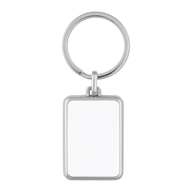 Custom Printed Rectangle Metal Keyring - Image 2