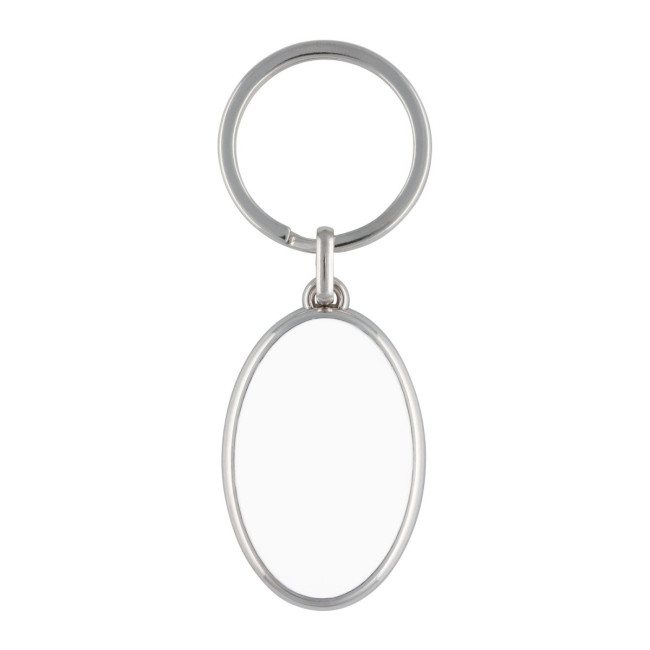 Custom Printed Oval Metal Keyring - Image 2