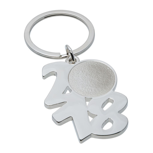 Custom Printed 2018 Metal Keyring - Image 1