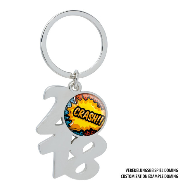 Custom Printed 2018 Metal Keyring - Image 5