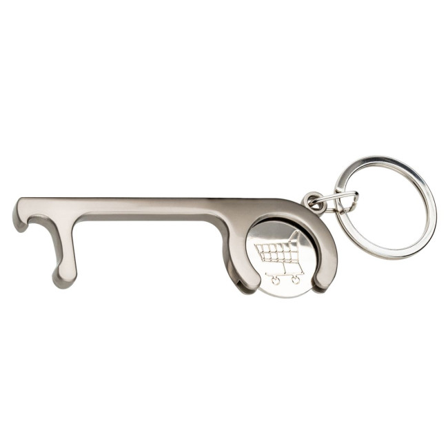 Custom Printed Hygienic Bottle Opener Keyring - Image 1