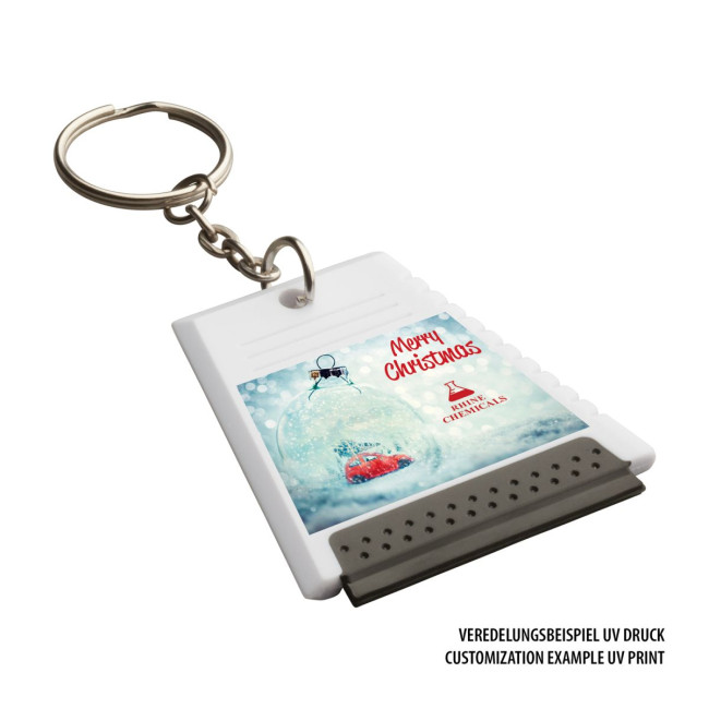 Custom Printed Alsip Ice scraper with keyring - Image 2