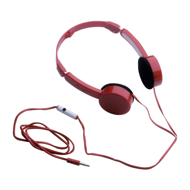 Custom Printed Torbay Headphones with hands-free unit - Image 1