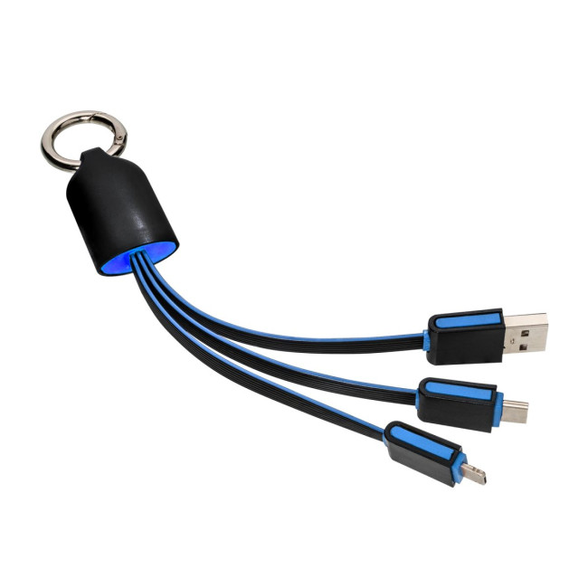 Custom Printed 3-in-1 Charging Cable - Image 1