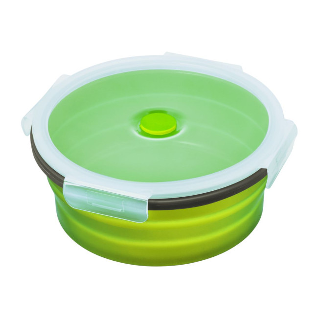 Custom Printed Green Silicone Lunch Box - Image 2