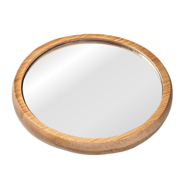 Branded Bamboo Compact Mirror - Image 1