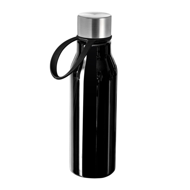 Custom Printed Black Plastic Drinking Bottle - Image 1