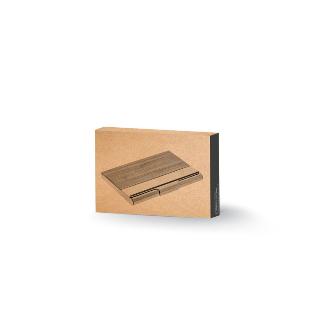 Branded Bamboo Business Card Box - Image 4