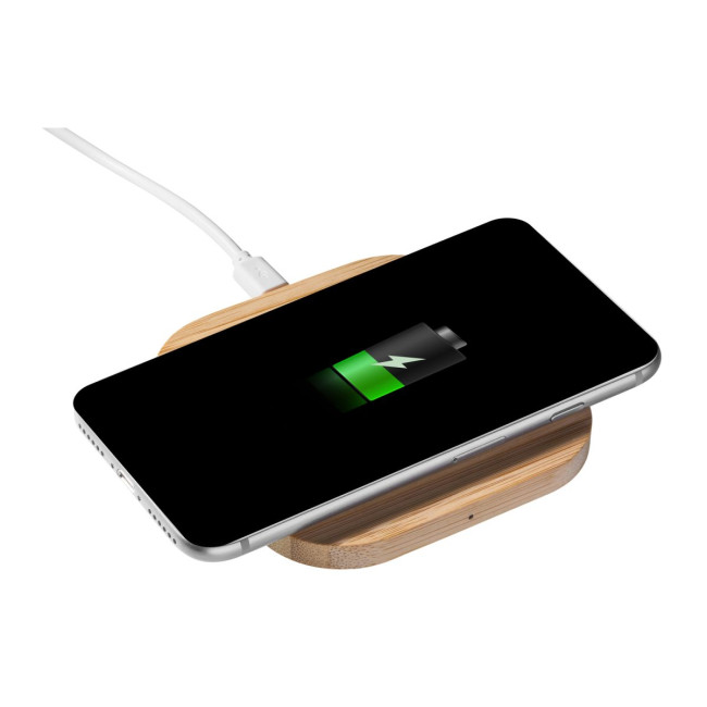 Branded Bamboo Wireless Charger - Image 3