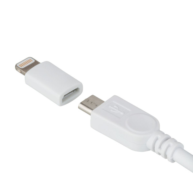 Custom Printed White USB Lightning Adapter - Image 2