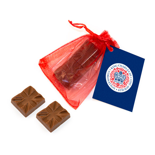 Branded Printed Mini Cuboid Coronation Chocolate Bag