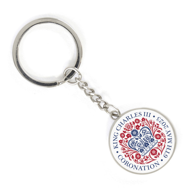 Branded Printed Coronation Metal Keyring