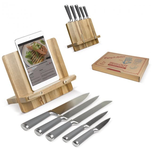 Custom Printed Knifestand 5pc / cookbook holder - Image 2