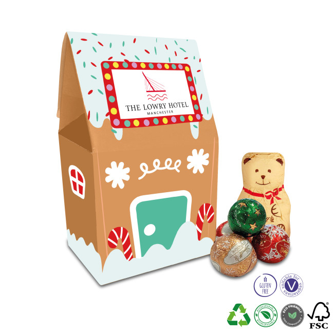 Custom Printed Lindt Christmas House