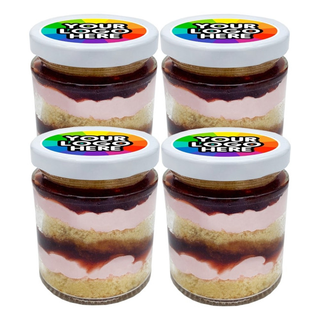 Branded 4 Strawberry Cake Jars