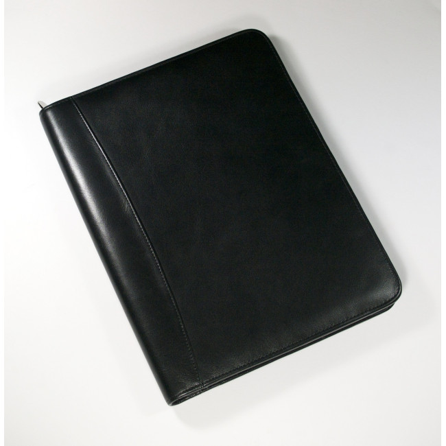 Custom Printed Eco Verde A4 Zipped Folder In Black - Image 2