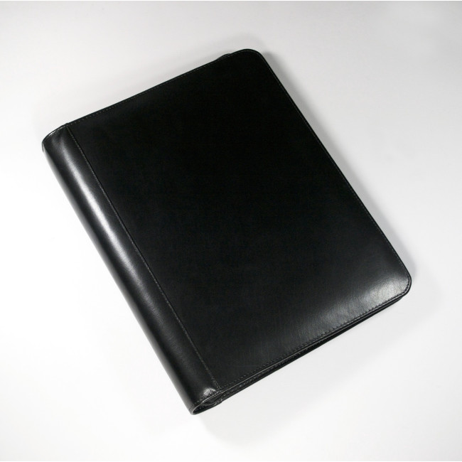 Custom Printed Warwick A4 Zipped Ring Binder Folder In Black - Image 2