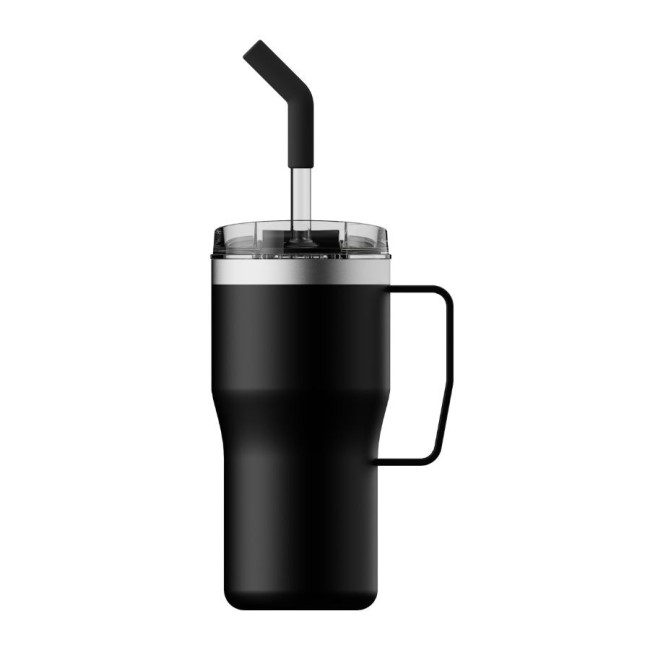 Custom Printed Tahoe Recycled Cup With Handle & Straw 590ml - Image 3