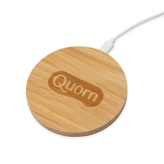 Branded Bamboo Circle Wireless Charger