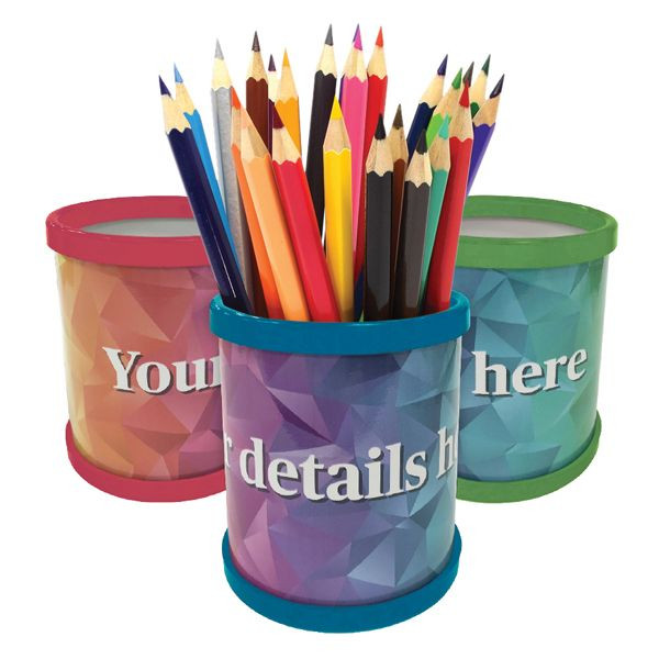 Custom Printed Desk Tidy Pen Pots