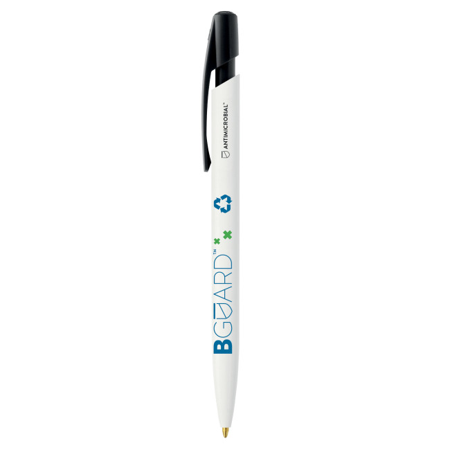 Branded BIC Media Clic BGUARD Antimicrobial Ecolutions Ballpen Antimicrobial logo Screen Printing - Image 1